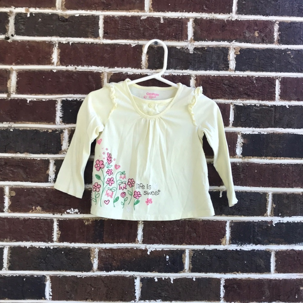 Osh Kosh B’gosh girls yellow shirt, Sz 24 mos